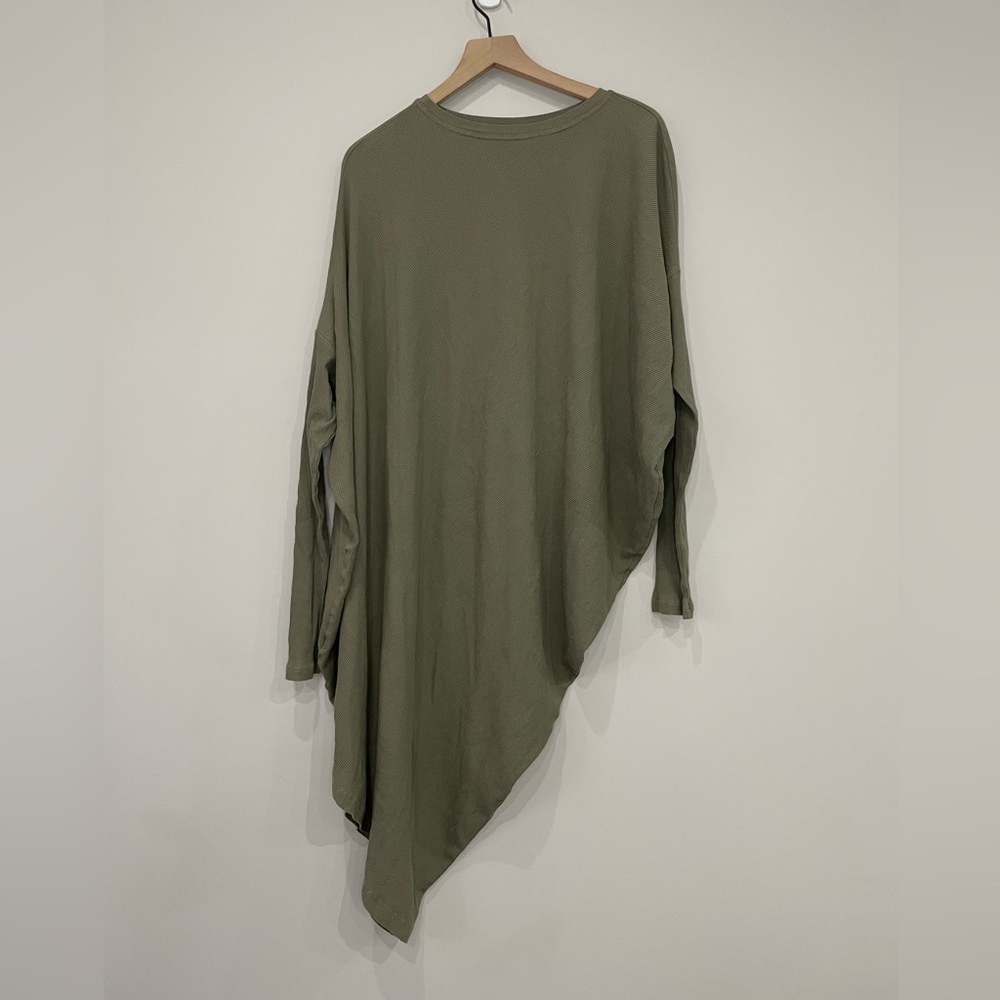 Aakasha ribbed asymmetrical oversized tunic dress medium